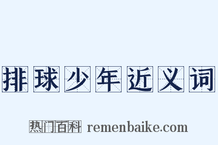 排球少年近义词是什么意思的图片
